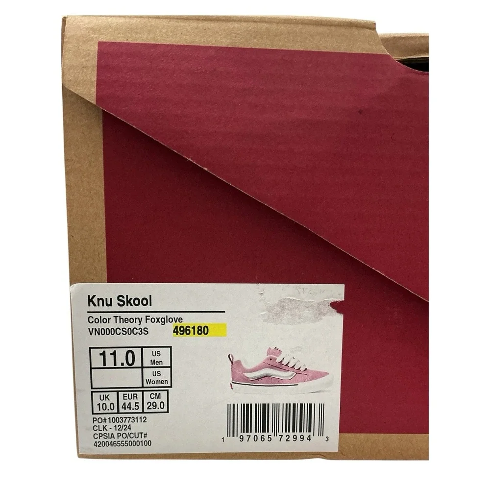 Vans Kun Skool Theory Foxglove Sneakers VN000CS0C3S Men's Size 11  No Box